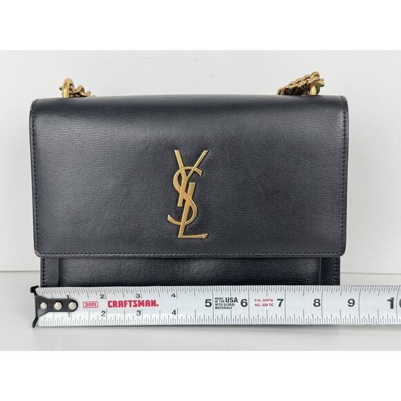 Saint Laurent Sunset Medium Monogram Bag in Black Calfskin B-9 - Picture 11 of 16